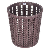 Kuber Industries Heart Home Round Shape M 10 Plastic Holder/Organizer|Store Cutlery|Pen & ToothbrushCosmetics & Table Organizer|Size 11 x 11 x 11 CM (Brown)-46HH0415